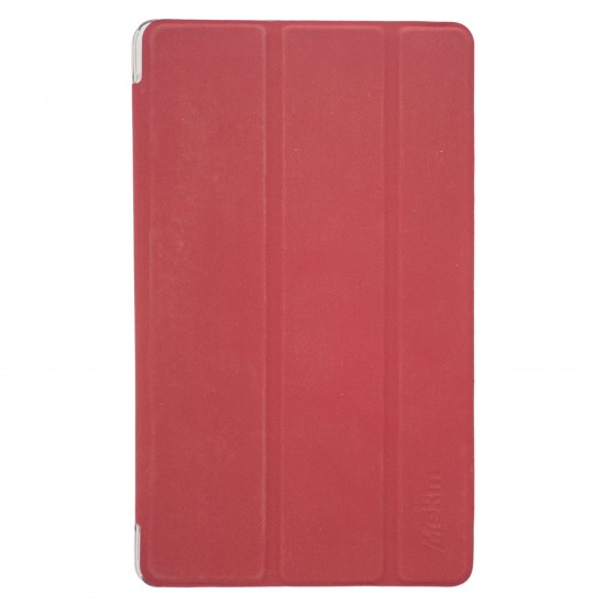 Trifold Θήκη Βιβλίο με Σιλικόνη Flip Cover Για Apple Ipad Mini 5 2019 Κόκκινη