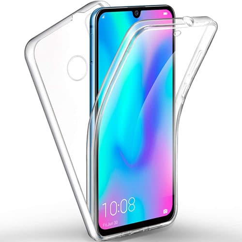 Θήκη Σιλικόνης 360° Για Huawei P30 Lite Full Cover Διάφανη