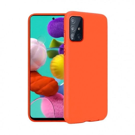 Oem Θήκη Σιλικόνης Matt Για Samsung Galaxy Note 10 Lite / A81 Πορτοκαλί