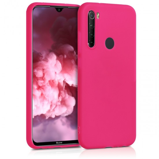 OEM ΘΗΚΗ ΣΙΛΙΚΟΝΗΣ MATT ΓΙΑ XIAOMI REDMI NOTE 8 ΦΟΥΞΙΑ