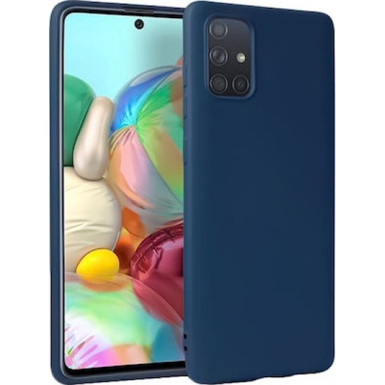 Oem Θήκη Σιλικόνης Matt Για Huawei P Smart 2021 Σκούρο Μπλε