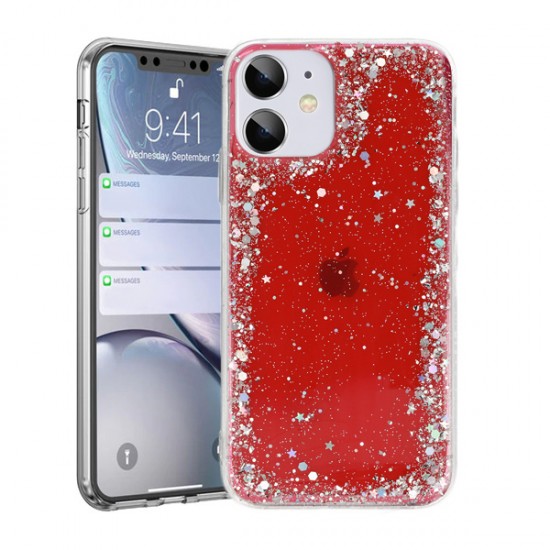 Oem Liquid Glitter Case Cover Για Samsung Galaxy A32 5g / A13 5g Κόκκινη