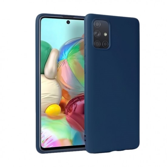 Oem Θήκη Σιλικόνης Matt Για Samsung Galaxy A02s Μπλε Σκούρο