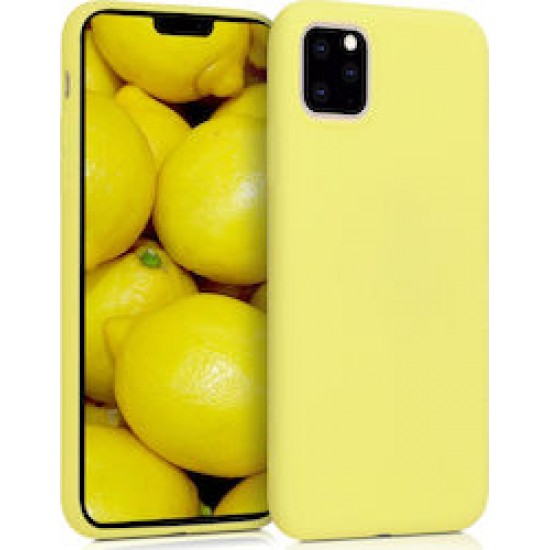 Θήκη Σιλικόνης Matt Για Samsung Galaxy A12 Κίτρινο