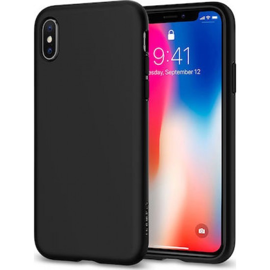 OEM ΘΗΚΗ ΣΙΛΙΚΟΝΗΣ MATT ΓΙΑ APPLE IPHONE XS MAX ΜΑΥΡΗ