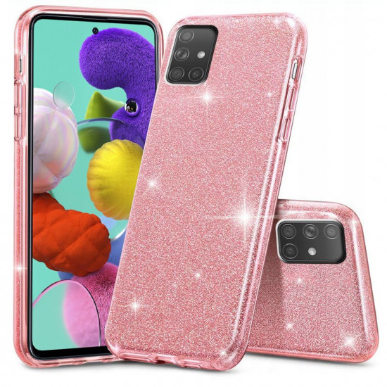 Glitter Case Shining Cover Για Samsung Galaxy A02S Ροζ