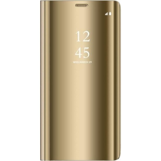 Θήκη Clear View Cover Για Huawei P30 Lite Χρυσή