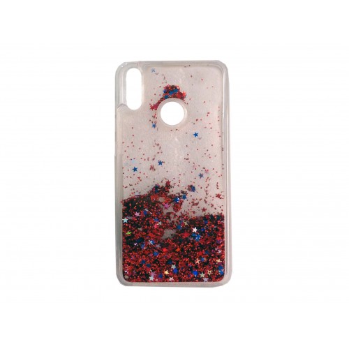 OEM LIQUID GLITTER BACK COVER ΘΗΚΗ ΣΙΛΙΚΟΝΗΣ ΜΕ ΥΓΡΟ GLITTER ΓΙΑ HUAWEI P SMART 2019 / HONOR 10 LITE ΚΟΚΚΙΝΟ
