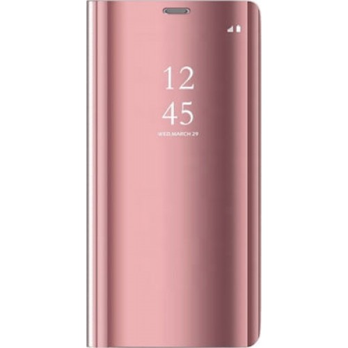 Oem Θήκη Clear View Cover Για Xiaomi Redmi Note 7 Ροζ-Χρυσό