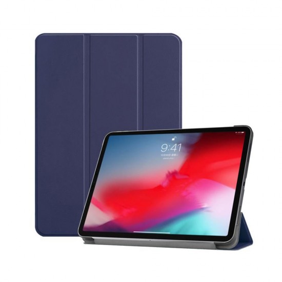 Trifold Θήκη Βιβλίο με Σιλικόνη Flip Cover Για Samsung Galaxy Tab A 10.1 2019 T510/T515 Μπλε