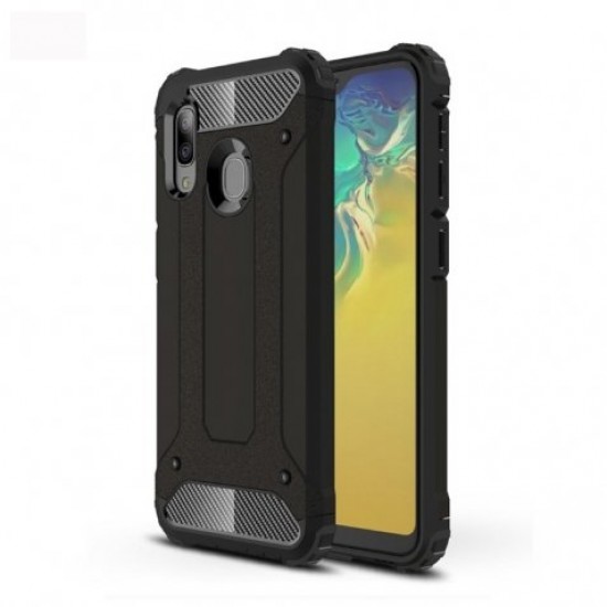 FORCELL ΘΗΚΗ ARMOR BACK COVER ΓΙΑ SAMSUNG GALAXY A20S ΜΑΥΡΗ