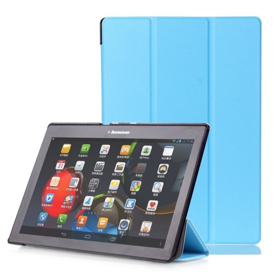 Trifold Θήκη Βιβλίο με Σιλικόνη Flip Cover Για Samsung Galaxy Tab S6 T860/865 Γαλαζιο