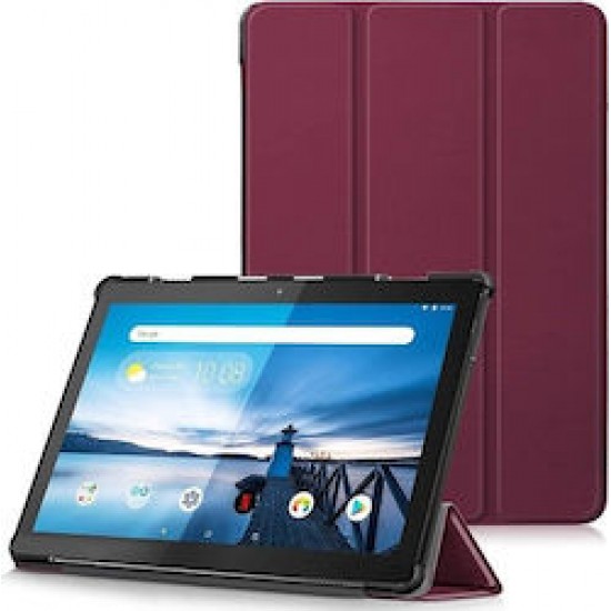 Trifold Θήκη Βιβλίο με Σιλικόνη Flip Cover Για Samsung Galaxy Tab S6 T860/865 Μπορντό