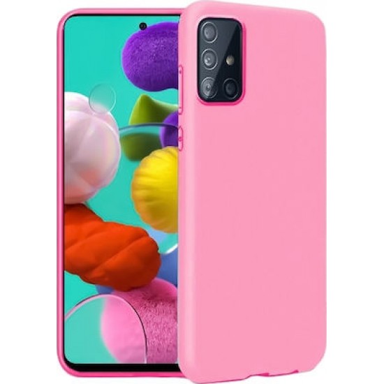 Oem Θήκη Σιλικόνης Matt Για Samsung Galaxy A02s Ροζ